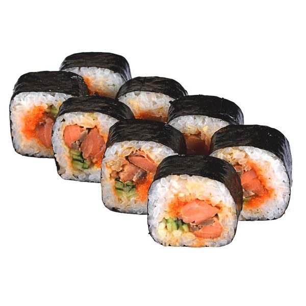 Восхитительные суши Футомак с копчённым лососем для коктейль-парти