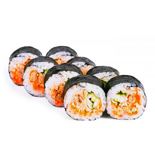Восхитительные суши Футомак с жаренным лососем для коктейль-парти