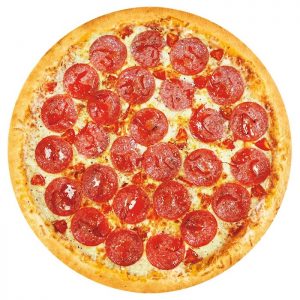 Пицца Пепперони заказать в Днепре с доставкой Классическая пицца с морепродуктами. Приятный вкус креветки на тонком тесте дополняется сливочным вкусом соуса и сыра моцарелла.