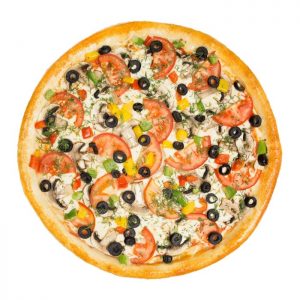 Пицца Вегетарианская заказать в Днепре с доставкой Вегетарианская пицца с быстрой доставкой – с грибами, овощами и томатным соусом памадоро. Плюс несколько дополнительных ингредиентов для особого вкуса.