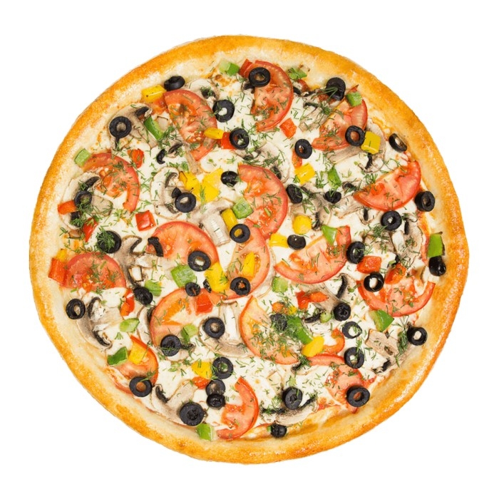 Пицца Вегетарианская заказать в Днепре с доставкой Вегетарианская пицца с быстрой доставкой – с грибами, овощами и томатным соусом памадоро. Плюс несколько дополнительных ингредиентов для особого вкуса.