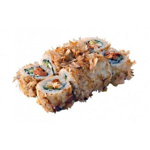 Восхитительные суши Ролл Бонито с жаренным лососем для коктейль-парти